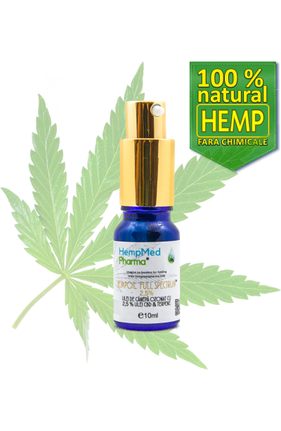 Ulei de cânepă ozonat full spectrum cu CBD 2,5%