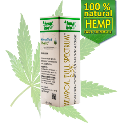 Ulei de cânepă ozonat full spectrum cu CBD 2,5%