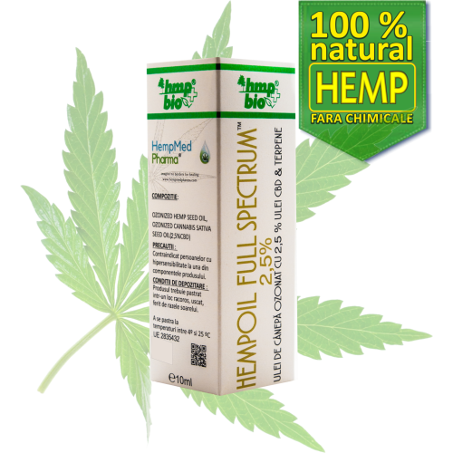 Ulei de cânepă ozonat full spectrum cu CBD 2,5%