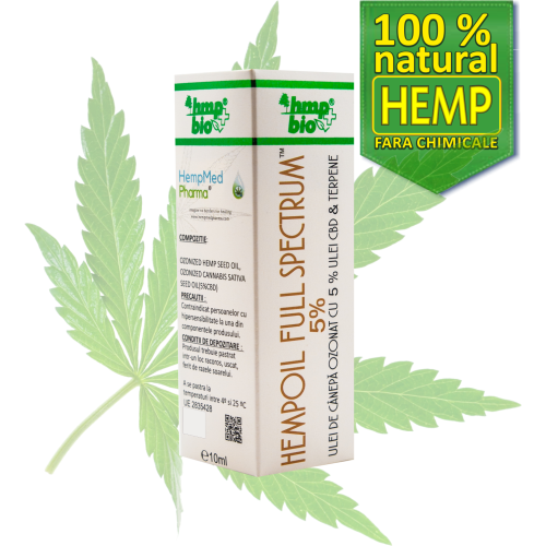 Ulei ozonat full extract de cânepă cu CBD 5%